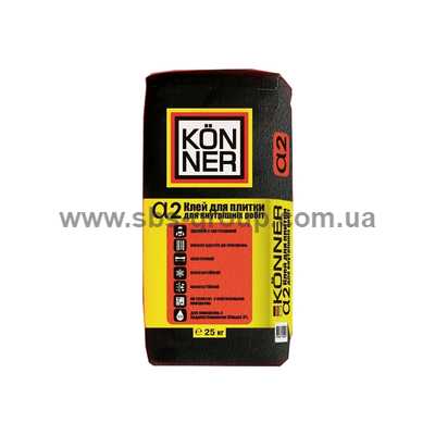 Клей для плитки КONNER Alfa-2, 25кг