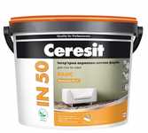 Интерьерная акриловая матовая краска CERESIT IN-50 BASIC База А, 10л