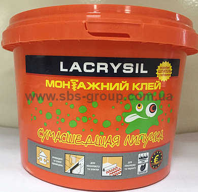 Универсальный клей на акриловой основе Lacrysil Сумасшедшая липучка 12 кг Украина