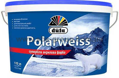 Краска супер белая акриловая DUFA  Polarweiss D605 10 л