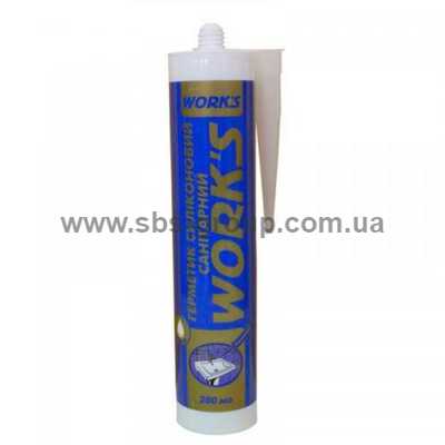 Герметик акриловый белый 420 гр WORKS