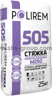 Стяжка цементная улучшенная М250 Полирем 505, 25 кг