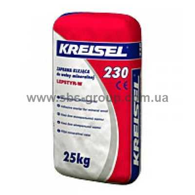 Клей для плит из минеральной ваты Kreisel 230, 25кг Зима