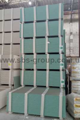 Гипсокартон потолочный влагостойкий Knauf (ГКЛ) 2500*1200*9,5 мм