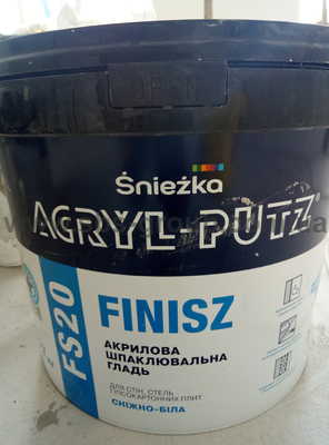 Готовая шпаклевка SNIEZKA АКРИЛ-Путс, ведро 27 кг,24 шт/п