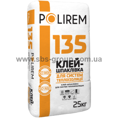 Клей-армирующаю смесь для систем теплоизоляции Полирем 135, 25кг