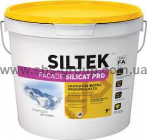Краска силикатная фасадная 9л SILTEK  Faсade Pro Silicat